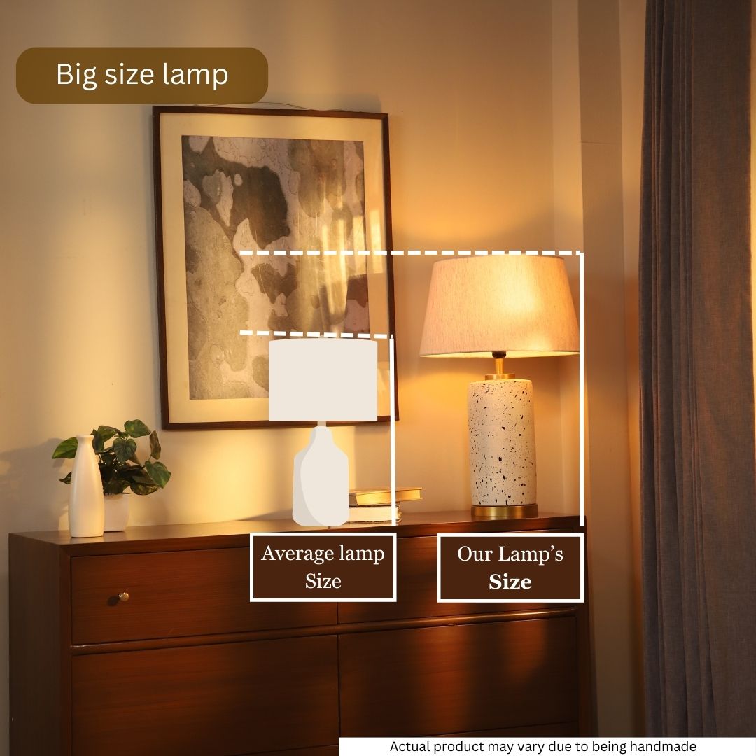 Terracotta White & Gold Table Lamp