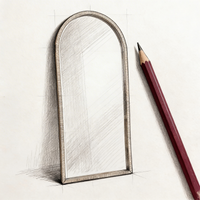 Arched Stripe Mirror — thumbnail