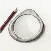 Oval Asymmetric Mirror — thumbnail