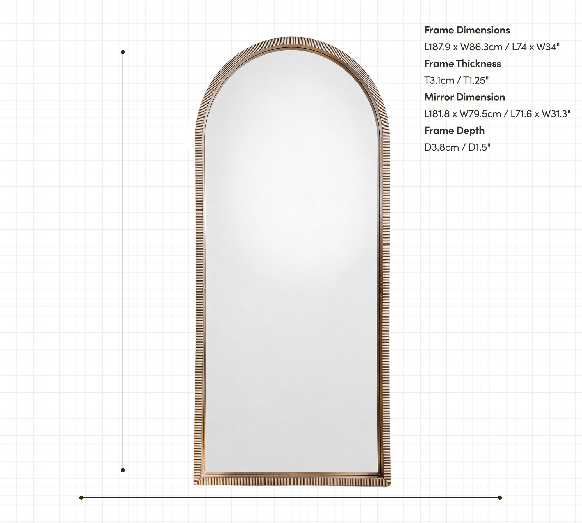 Arched Stripe Mirror