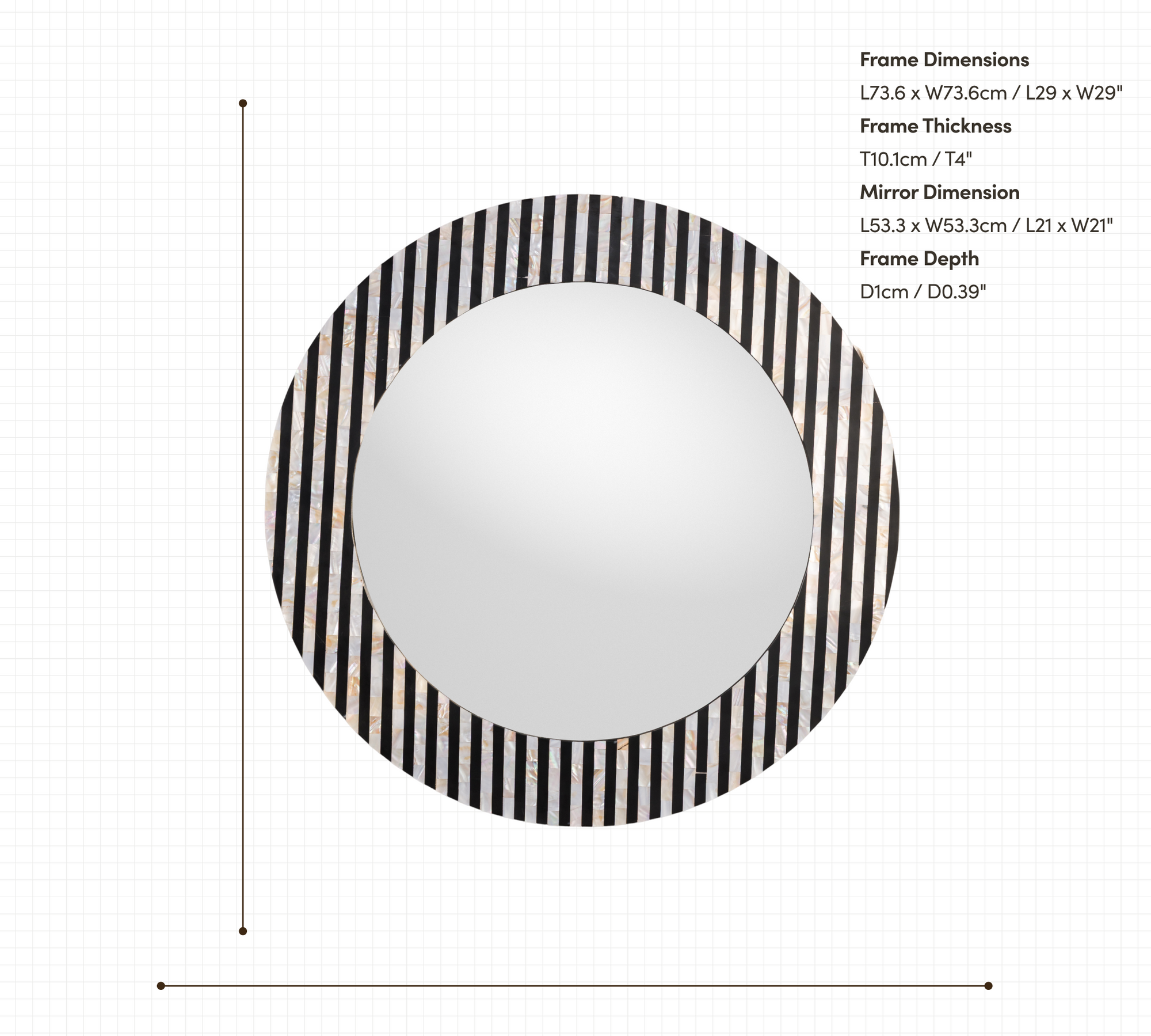 Monochrome Inlay Mirror