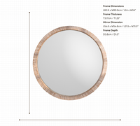 Ribbed Wood Mirror — thumbnail