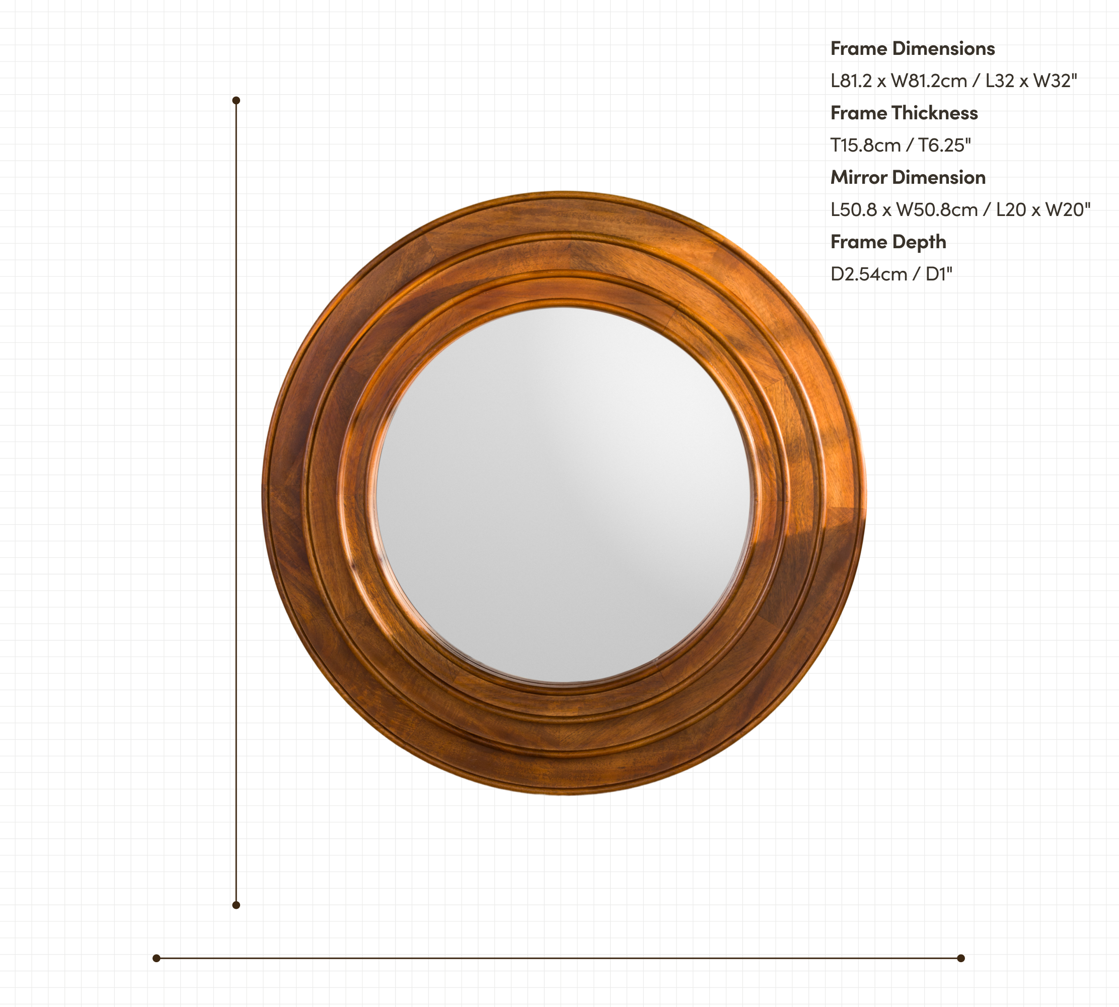 3-Layer Wood Mirror