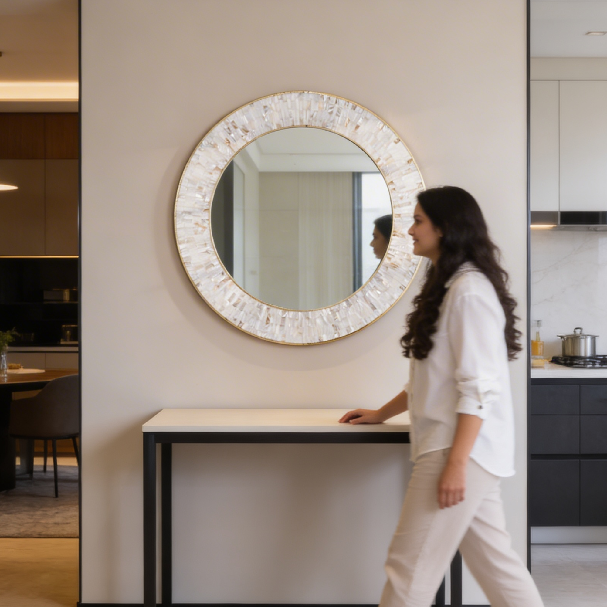 Mother-of-Pearl Inlay Mirror