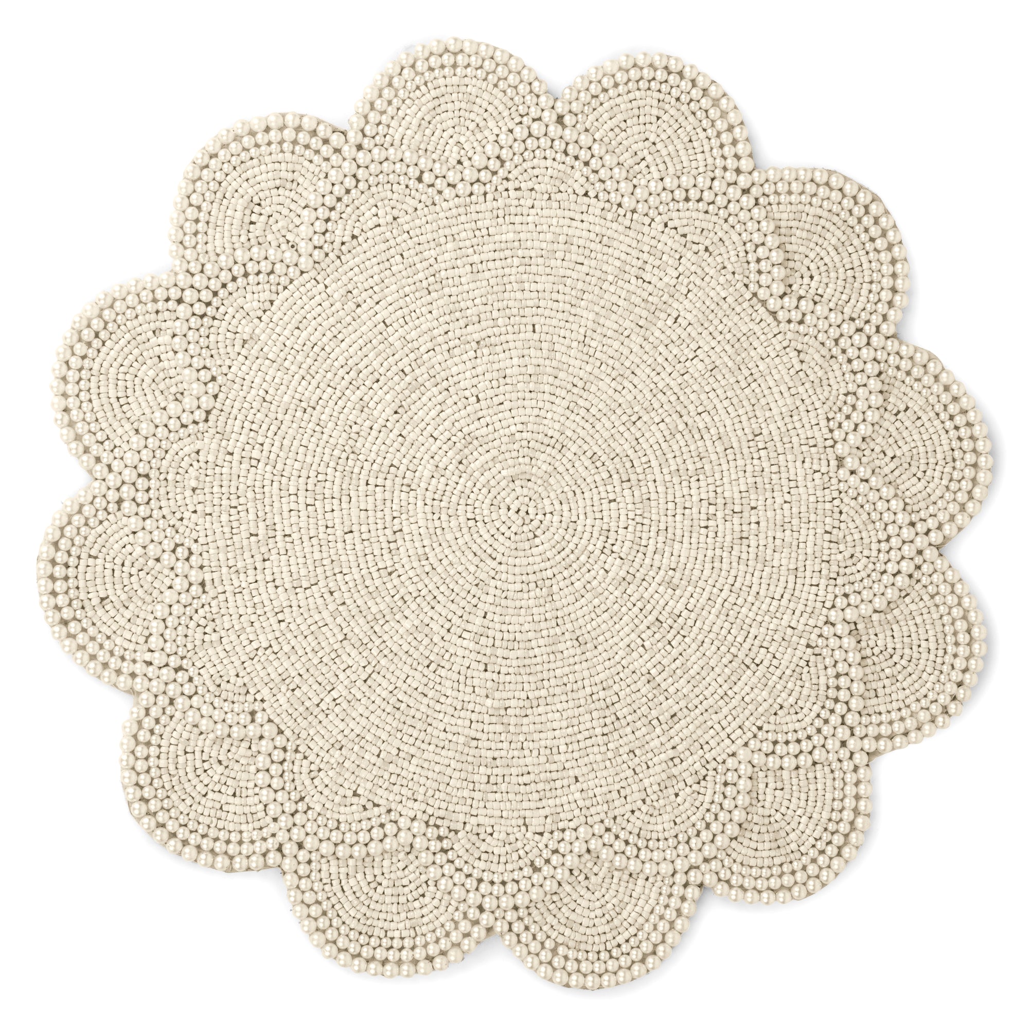 Pearls & Ivory Glass beads Placemats