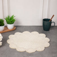 Pearls & Ivory Glass beads Placemats — thumbnail