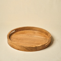 Wooden Round Trays - Set of 2 — thumbnail