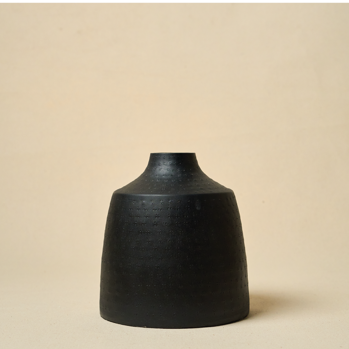 Black Short Vase