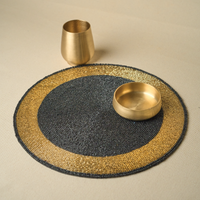 Black & Gold Glass Beads Placemats — thumbnail