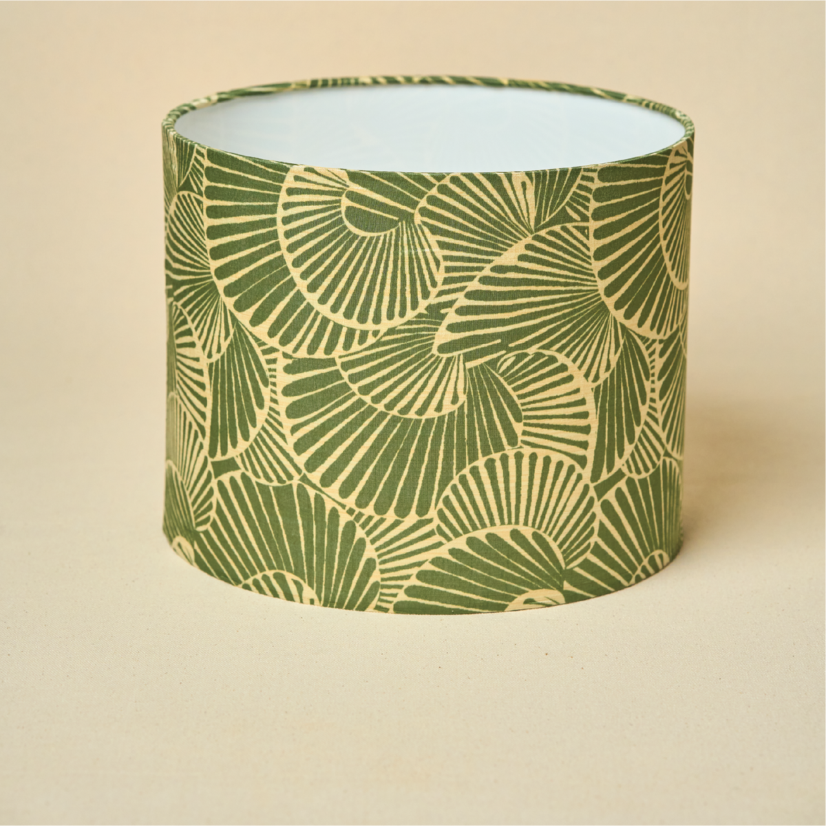 Drum Lamp Shade for Bedroom, Living Room | Handcrafted Printed Faux Silk Replacement Lampshade Only | Easy Assembly, 10.5x8.5 Inches, Lily Leaves Shade