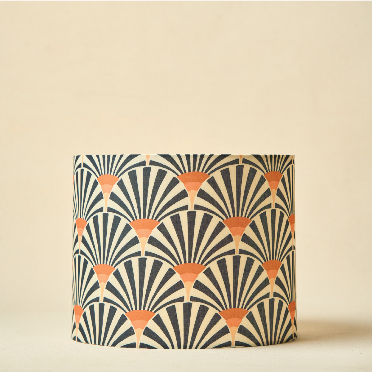 Drum Lamp Shade for Bedroom, Living Room | Handcrafted Printed Faux Silk Replacement Lampshade Only | Easy Assembly, 10.5x8.5 Inches, Orange Zebra Shade
