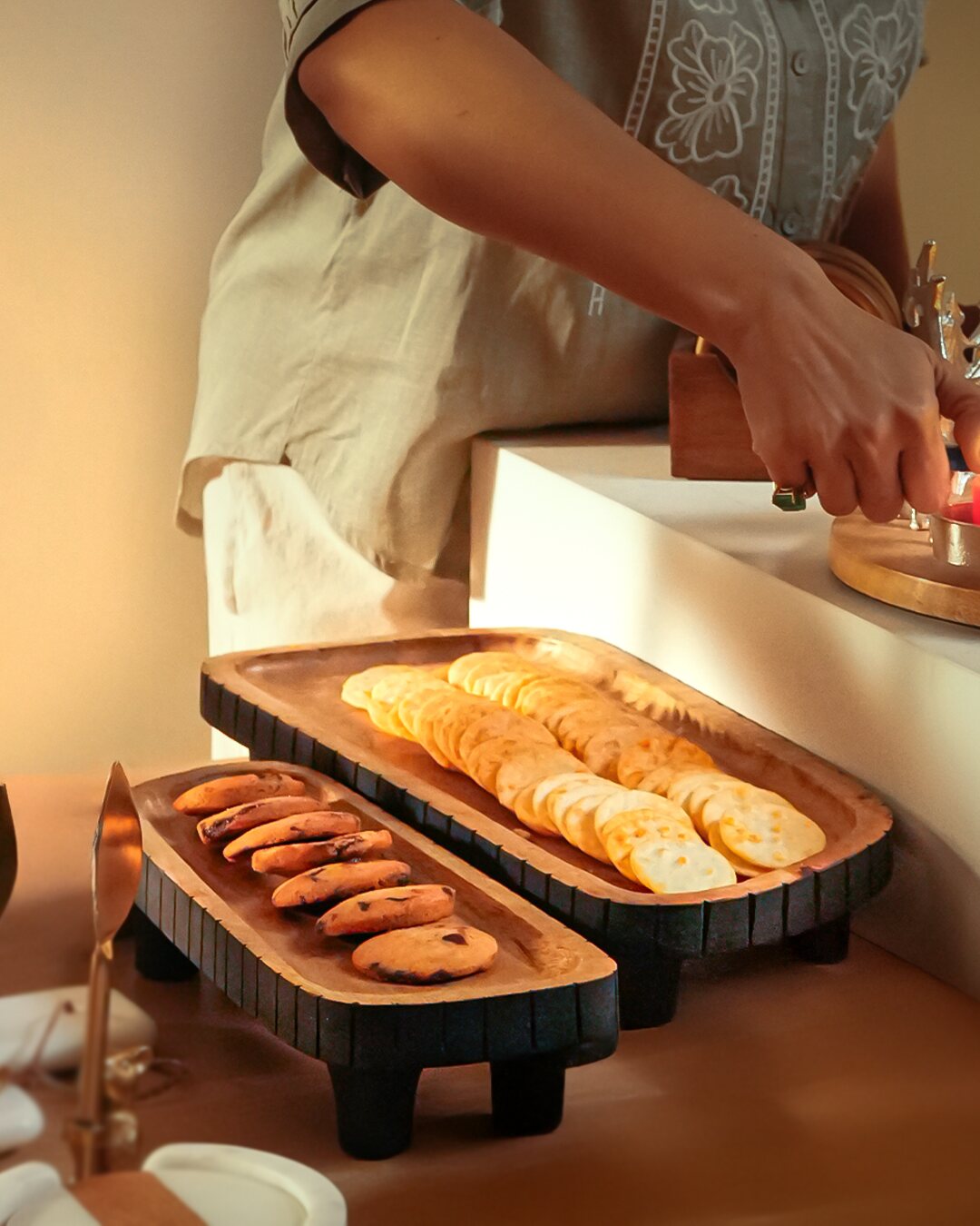 Wooden Asymmetric Platter