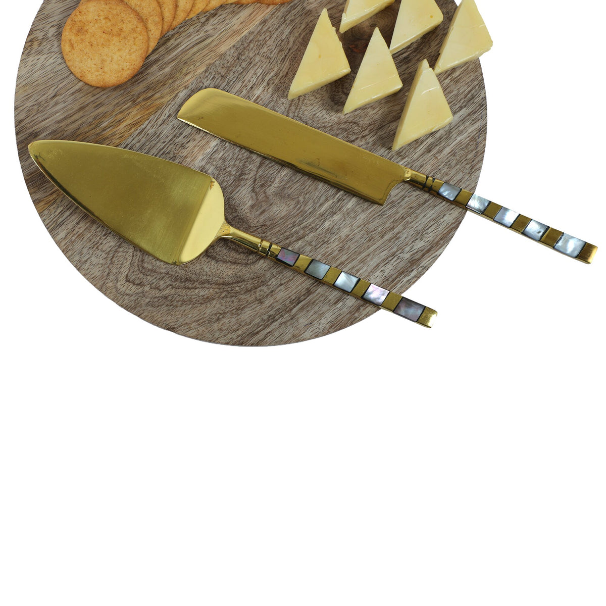 Mother of Pearl Cake Knife & Spatula Set