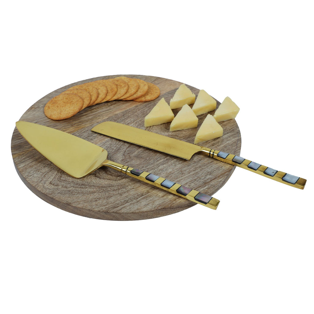 Mother of Pearl Cake Knife & Spatula Set