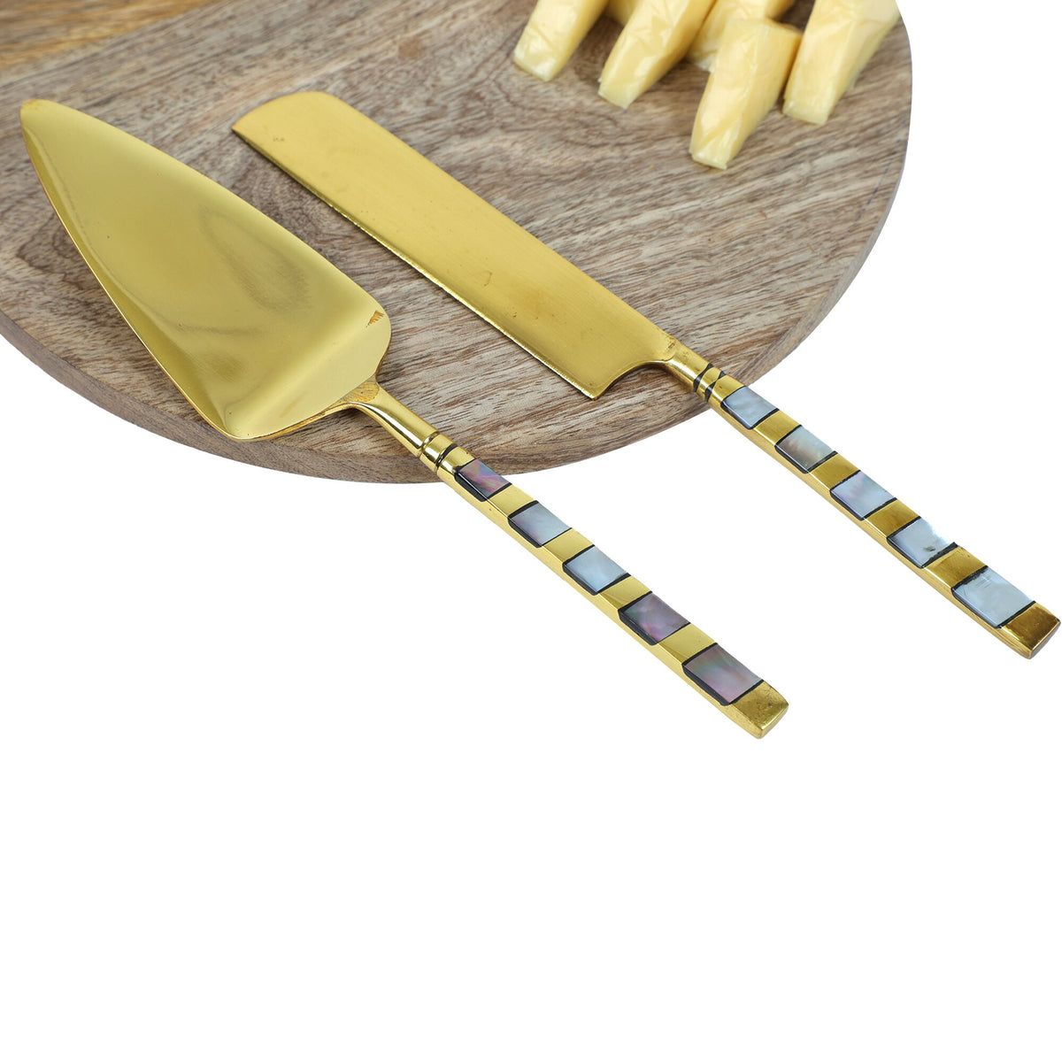 Mother of Pearl Cake Knife & Spatula Set