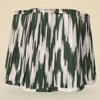 Hara Ikat scalloped lamp shade, front view — thumbnail