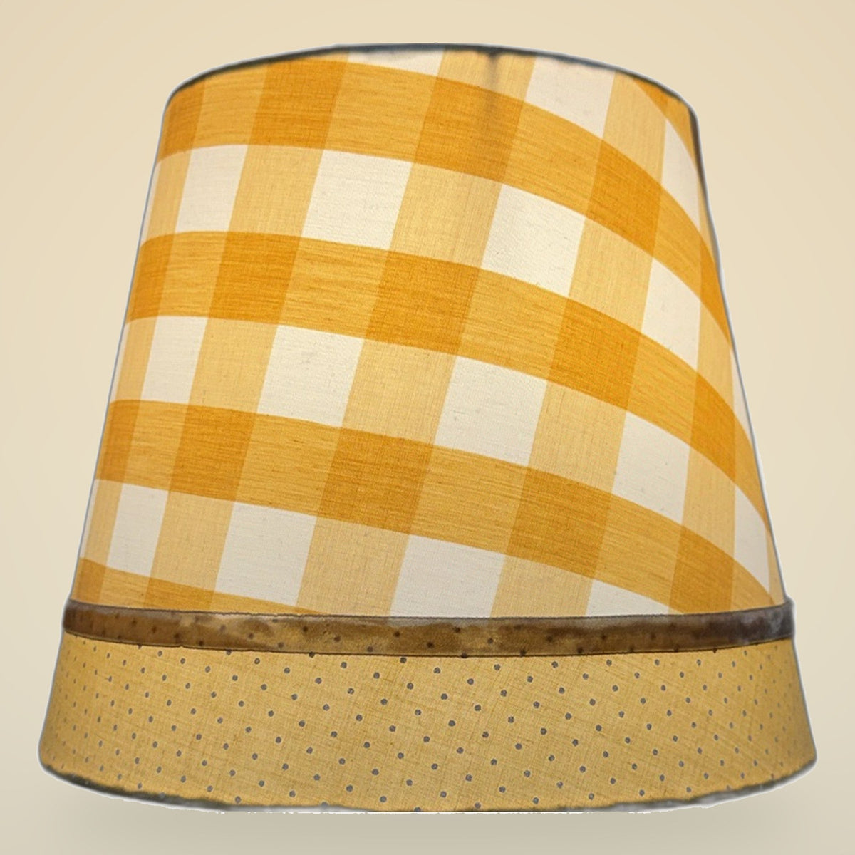 Haldi Gingham empire lamp shade, front view