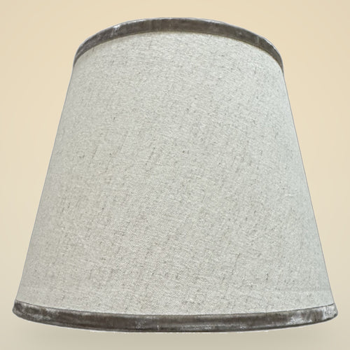 Oat Linen empire lamp shade, front view