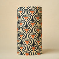 Orange Zebra Drum Lamp Shade — thumbnail