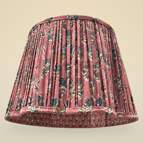 Rose Bagh pleated lamp shade, front view