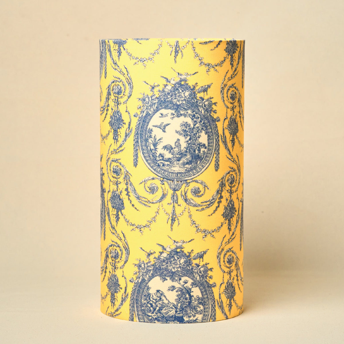 Yellow Victorian Drum Lamp Shade