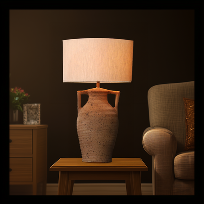 Brown Terracotta Table Lamp
