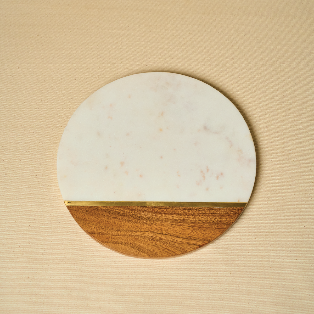 Marble & Acacia wood Charcuterie Board with Cutlery