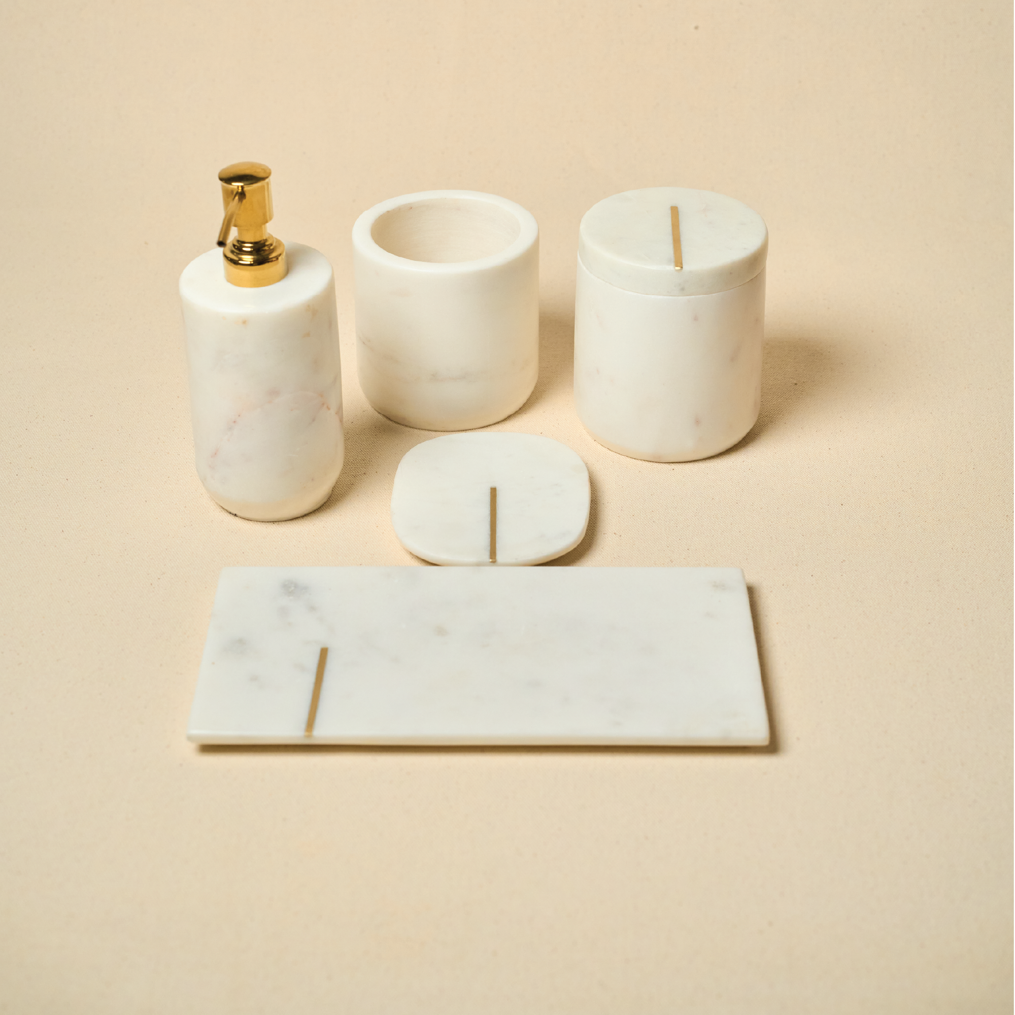 Marble Bathroom Accessories Set for Everyday Luxury