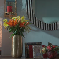 Gold Metal Vase — thumbnail