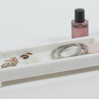 Handcrafted Marble Tray for Vanity, Bathroom & Home Decor — thumbnail