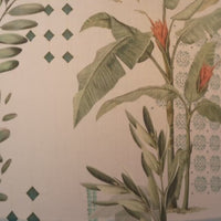 Green Tropical Drum Lamp Shade — thumbnail