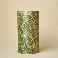 Drum Lamp Shade for Bedroom, Living Room | Handcrafted Printed Faux Silk Replacement Lampshade Only | Easy Assembly, Orange Zebra Fabric Shade — thumbnail